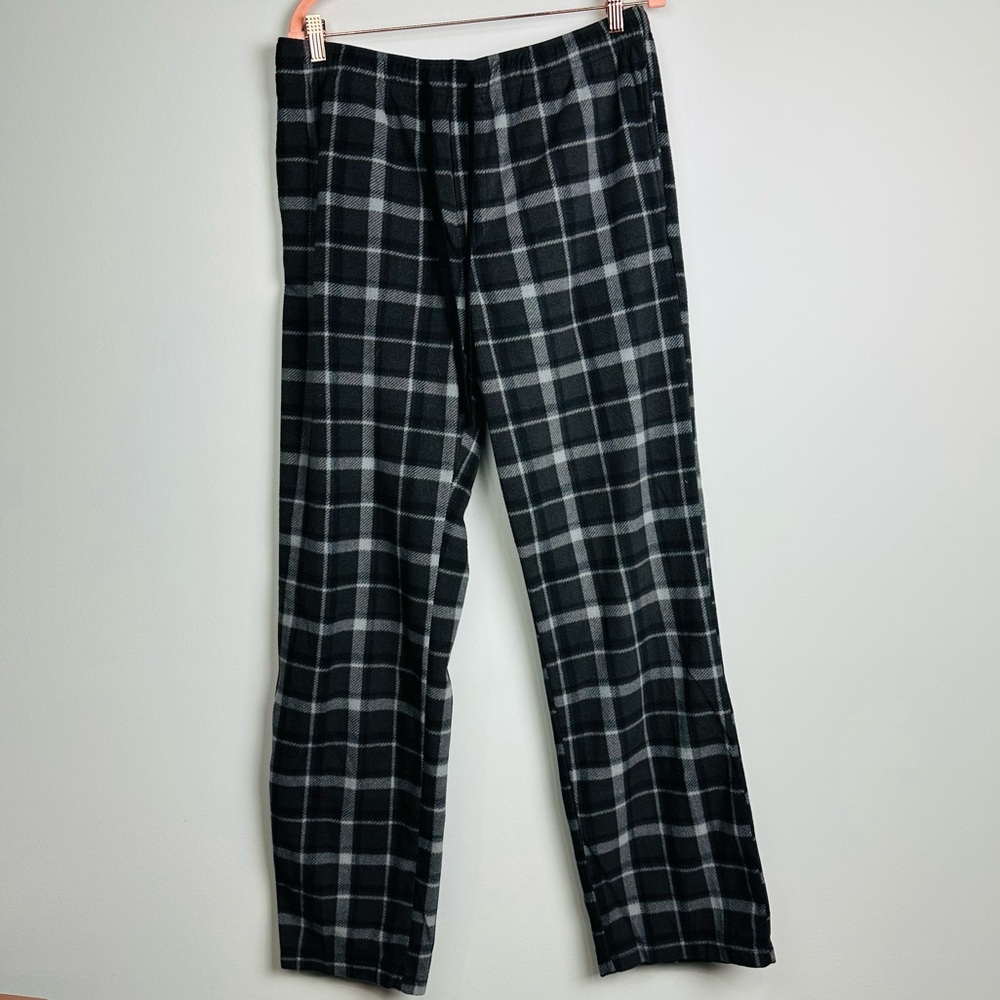 Croft & Barrow Men's Gray Plaid Pajama Pants Size LT